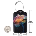 thumbnail image 4 of Sikiie Bioluminescent Underwater Flower Luggage Tag for Suitcase Leather Baggage Tag with Stainless Steel Loop Privacy Cover for Women Men Girls-1, 4 of 5