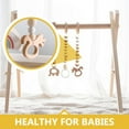 thumbnail image 5 of 3pcs Solid Baby Gym Toys Wooden Baby Pendants Gym Hanging Toys Infant Toys, 5 of 7