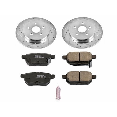 Rear Brake Pad and Rotor Kit - Compatible with 2009 - 2010, 2014 - 2019 Toyota Corolla 1.8L 4-Cylinder - Power Stop