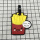 thumbnail image 1 of Etiqueta de equipaje con pegamento suave de PVC, colgante de papas fritas, hamburguesa, pizza, helado, cóctel, pastel, etiqueta de equipaje, 1 of 4