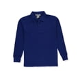 thumbnail image 2 of Galaxy Mens' L/S Pique Polo Color: royal blue Size: xl, 2 of 2