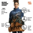 thumbnail image 3 of Men's Women's Sweater Jacket Full Zip Fleece Elk Wildlife Sweatshirt Wildkind, 3 of 7
