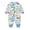 Sky Blue, variant on TOOYOU Baby Girls Romper&Jumpsuit Newborn Infant Long Sleeved Round Neck Button Print Jumpsuit Cute Onesie Bodysuits Playsuit For Kids Size 3-6 Months