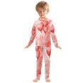 thumbnail image 3 of BZSMCE Unisex Pajama Set Snug-Fit Cotton Sleepwear Love in The Air Printed, 3 of 7