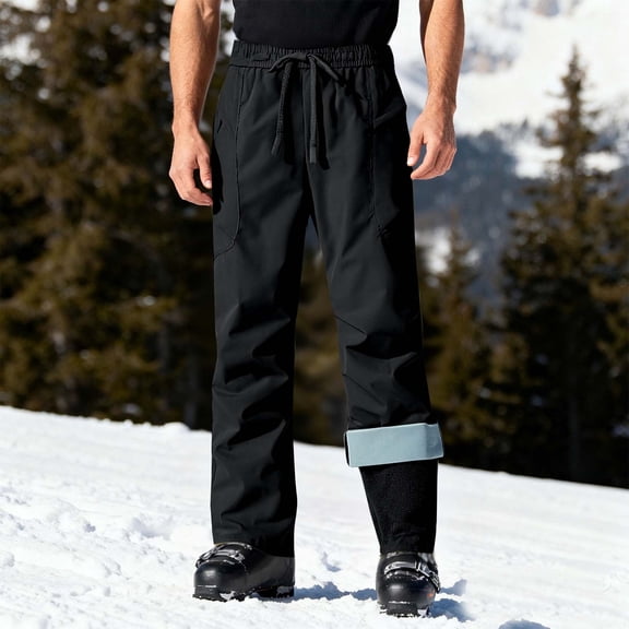 Kakii Unisex 3-in-1 Ski Pants, Waterproof Windproof Snow Pants with Detachable Fleece Liner & Multiple Pockets, Winter Hiking Trousers
