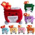 thumbnail image 2 of Crochet Trash Can Fire Dumpster Positive Con Tarjeta Alentadora, 2 of 9