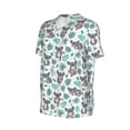thumbnail image 2 of Haiem Hip Hop Hipster Baseball Jersey Button Down Shirts Sports Uniforms Men Women Jersey(Bears and Tropical Leaves,XX-Large), 2 of 9