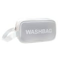 thumbnail image 3 of fastboy Cosmetic Bag Waterproof Makeup Pouch Travel Frosted Toiletry Wash Case Organizer, White, S, 3 of 8