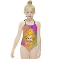 thumbnail image 3 of Bubble Guppies Deema Girl's Swimsuit One-piece Summer Hawaii Beach Kid's Swimwear Bathing Suits Halterneck Beachwear, 3 of 7
