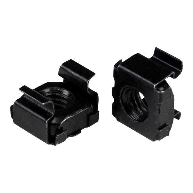 StarTech.com Écrous de Cage M6 - Lot de 100, Noir - Écrous de Cage de Montage M6 pour Rack de Serveur & Armoire (CABCAGENT62B) - Écrous de Cage - Noir (Lot de 100) - pour P/N : RACK-18U-20-WALL-OA, RACK-21U-20-WALL-OA, RACK-24U-20-WALL-OA, RK12OD2, RK3236BKF