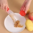 thumbnail image 3 of Pelador de patatas rojo de 3 piezas con caja de almacenamiento Pelador de verduras de acero inoxidable de 2 piezas para pelar rápidamente patatas de piel suave, 3 of 5