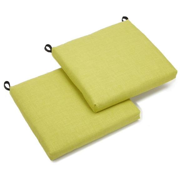 20-inch by 19-inch Spun Polyester Chair Cushion (Set of Two)-Color:Lime