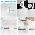 thumbnail image 3 of No Hook Shower Curtain with Built-in Rings - Abstract Modern Washable Waterproof Fabric Bathroom Curtains for Hotel,Rentals, 72 X 78 Inch Long , Geometric Circle Red Black White, 3 of 9