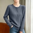 thumbnail image 2 of Uaswgudfs Women Cable Knit Cardigan Sweater Button Down Long Sleeve Open Front Loose Fit Solid Color Winter Warm Soft Knitwear Jacket for Daily Casual Office, 2 of 5
