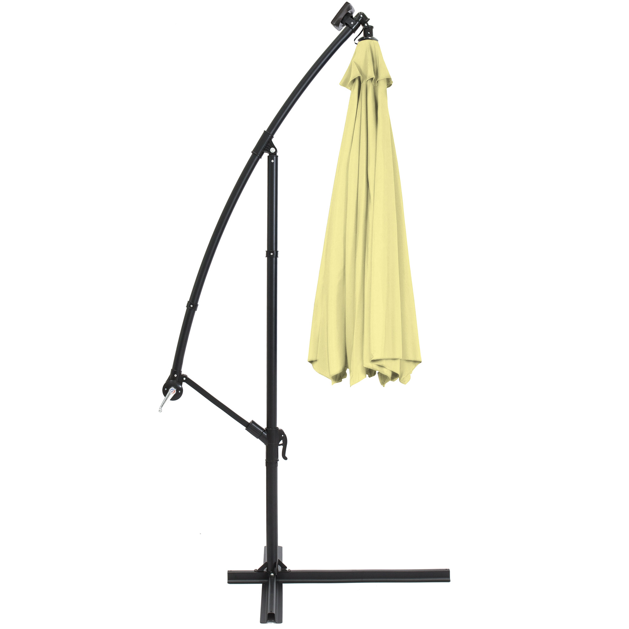 Best Choice Products 10ft Solar Led Offset Patio Umbrella W Easy Tilt Adjustment Red Walmart Com Walmart Com