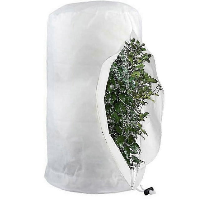 Reusable Plant Protection Cover With Drawstring, Frost Protection Bags For Plants, Garden Fleece Bags