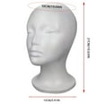 thumbnail image 3 of JJKBVCLO Tête de Perruque en Mousse Plastique Perruque Mannequin Présentoir Chapeaux et Perruque, 3 of 6