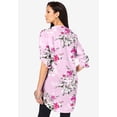 thumbnail image 3 of Roaman's Women's Plus Size Pintuck Tunic Blouse – Y-Neck & Roll-Tab Sleeves, 3 of 6