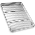 thumbnail image 1 of 17.5 Inch Large Baking Sheet and Rack Set, P&P CHEF Half Stainless Steel Cookie Sheet Baking Pan with Cooling Rack for Cooking/Roasting, Non-Toxic & Bake Evenly, Oven & Dishwasher Safe, 1 of 7