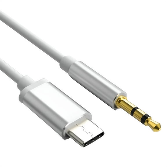 GJX Type-C USB-C to 3.5mm Male Audio Jack AUX Cable Adaptor, Stereo Audio for Compatible Devices