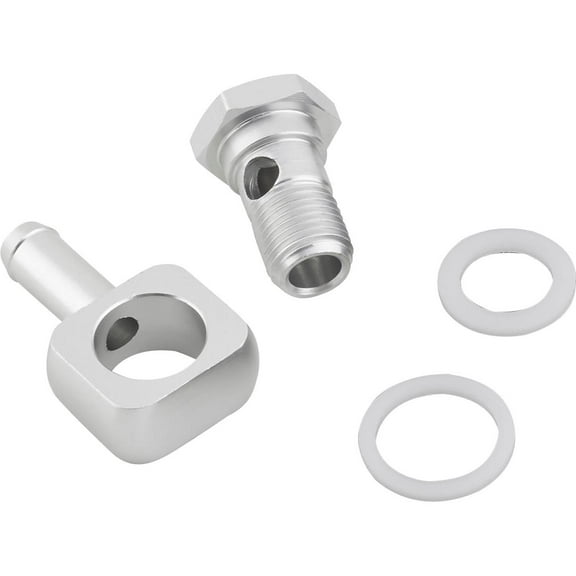 Single Banjo Style Fuel Fitting, 5/16 Inch Hose