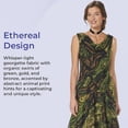 thumbnail image 4 of Sagefinds Bias-Cut Georgette Dress, Fluttery Women's Maxi Sundress, Summer Sleeveless Dress - 2X, 4 of 7