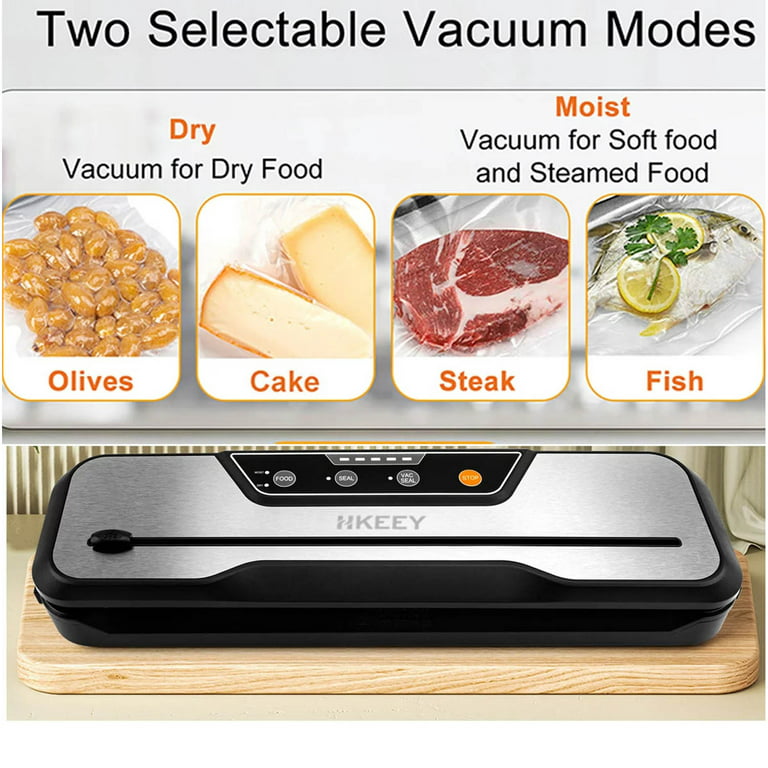  Food Vacuum Sealer Machine, Automatic Vacuum Sealer, Food  Sealing Saver Vacuum Sealer Machine for Dry/Moist, 5 in 1 Air Vacuum Sealer  for Food Storage with 15 Vacuum Sealer Bag & 1
