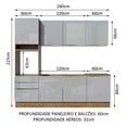 thumbnail image 3 of Cocina Integral Completa Modular Madesa Lux 240cm MG 03, 3 of 5