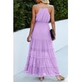 thumbnail image 3 of Vestido PRETTYGARDEN Maxi Largo Morado Claro con Tirantes Finos, 3 of 5