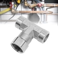 thumbnail image 1 of 3 Way Pipe Fitting G1/2 Tee Hose Connector 304 Stainless Steel Pipeline Adapter For Water Air, 1 of 8