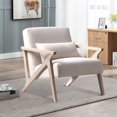 thumbnail image 4 of Bonzy Home Mid Century Accent Chair, Single Sofa Armchair for Living Room, Bedroom, Balcony,Beige, 4 of 8