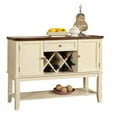 thumbnail image 4 of Furniture of America Delila Wood Wine Rack Sideboard in Vintage White, 4 of 4