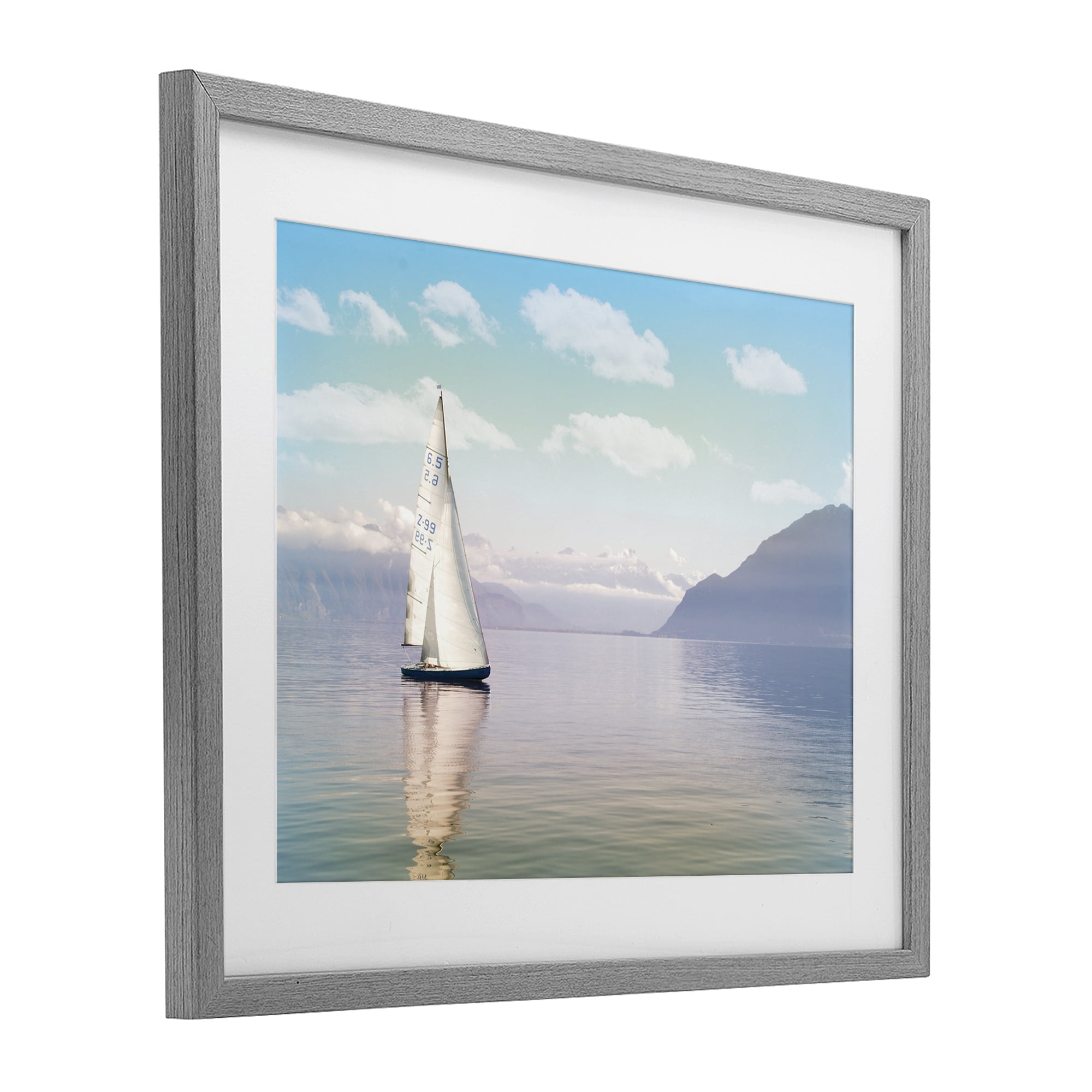 Stupell Industries Ocean Sails Lounging Gray Framed Print Under Glass, design by Marcus Prime