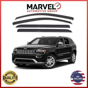R&L Racing Smoke Window Deflectors For 2005-2010 Grand Cherokee - Sun/Rain Guard, No Drill