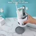 thumbnail image 3 of Household Plastic Circular Toothbrush Holder (White), Ventilated and Mildew Resistant Toothbrush Holder, Sturdy Small Toothbrush Holder, Convenient for Bathroom Storage, 3 of 5