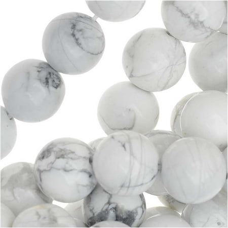 Howlite Chip Beads - Howlite Gemstone Beads, Round 10mm, 15.5 Inch Strand, White and Black