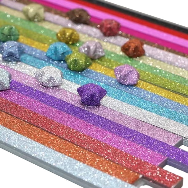 Xiao Hua Papel de embalaje de estrellas de colores origami, papel de bricolaje, 18 colores al azar/360 hojas,