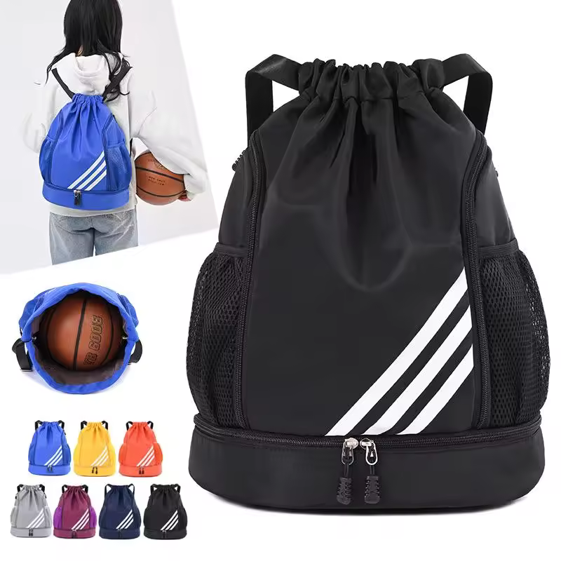 thumbnail image 2 of Mochila de gran capacidad para amantes de los deportes al aire libre, bolsa con cordón, bolsa de baloncesto, paquete de bolsillo, 2 of 5