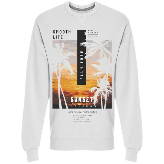 Palm Silhouette Sunset  Sweatshirt Men -Image by Shutterstock, Male Large