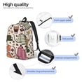 thumbnail image 4 of Lsque Vintage Coffee Pattern Canvas Daypack, Durable Backpack, High-quality Versatile Backpack,Vintage Compact Backpack-Small, 4 of 6
