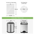thumbnail image 2 of Teivio 1.6 Gallon 120 Counts Strong Drawstring Trash Bags Garbage Bags, Small Bathroom Trash Can Liners, Plastic Waste Basket Liners for Home Office Kitche, White, 2 of 6