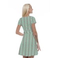 thumbnail image 2 of Women’s A Line Retro Summer Dress, Retro Triangle Arrangement, Cross Wrap V Neck, 6 Sizes, by Ambesonne, 2 of 2