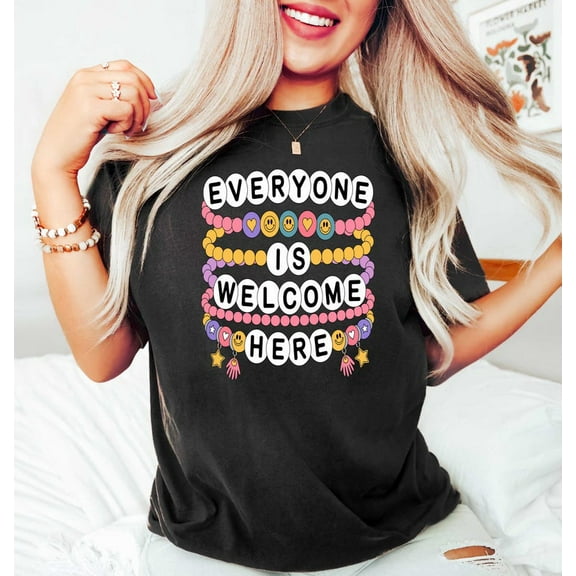 Everyone is Welcome Here Braclet Shirt, inclusion and equality t shirt