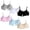6 pack-P, variant on Big Girls Cotton Training Bra Value Pack Wireless Light Padded Teen Bras Adjustable Straps Back Closure Soft Edge Stretchy Smooth Comfort Breathable 10-14 Years