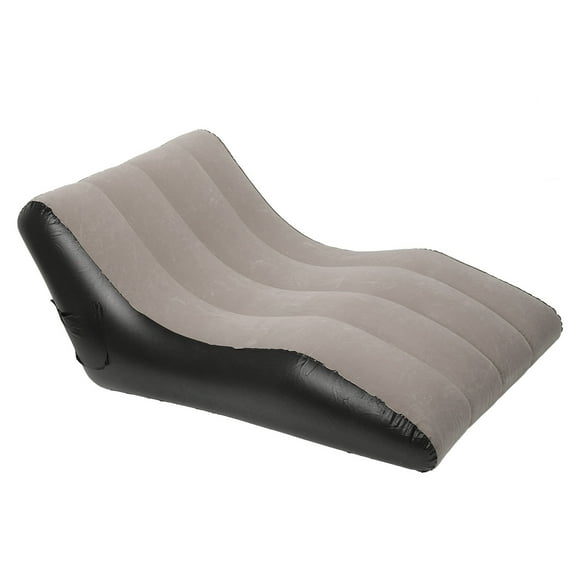 Inflatable Sofa Chair PVC Flocked Inflatable Chair, Portable Auto Inflatable Couch Sofa Bed Lazy Lounger Chair Cozy Sleeping Camping Sofa Bed for Outdoor and Indoor Use