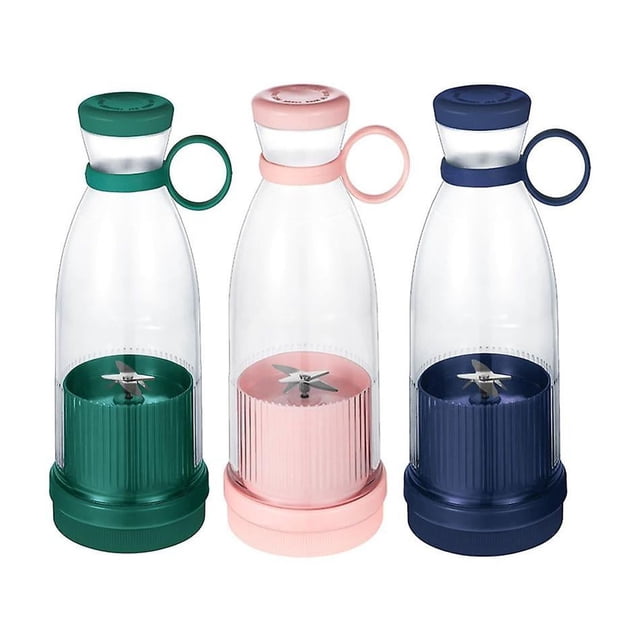 Mezcladores recargables PENGJJMXG Exprimidores de frutas 6 cuchillas eléctricos portátiles azul