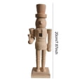 thumbnail image 6 of Dserhfy Unfinished Nutcracker Soldier Wooden DIY Nutcracker Figure Unpainted Nutcracker Soldier Figurine for Christmas Decoration Craft Project, 6 of 8