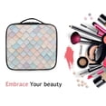 thumbnail image 6 of FORMRS Travel Makeup Bag Large Capacity Train Case Cosmetic Organizer with Adjustable Dividers, Small Pink Pattern, 6 of 8