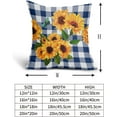 thumbnail image 5 of Sunflower Pillow Covers 18x18 Set of 2 Summer Flower Blue Buffalo Plaid Yellow Floral Throw Pillows Farmhouse Outdoor Decorative Pillowcase Linen Square Cushion Cover for Home Couch Bed, 5 of 6
