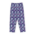 thumbnail image 4 of Daiia Skull Purple Flower Women's Sleep Pant with Pockets and Drawstring,Pajama Pants-XX-Large, 4 of 9
